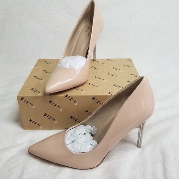 Mix NO.6 Danyah-C Womens Nude Maple Sugar Pointed Toe Heel Pumps 9M - Picture 3 of 8